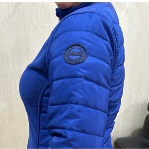 Ralph Lauren royal blue fleece and quilted jacket/ cost, size M
